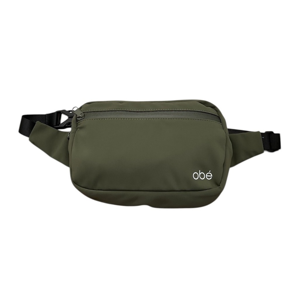 obe Belt Bag Olive Green Adjustable Fanny Pack Crossbody‎ Mesh Back Athleisure
